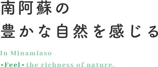 南阿蘇の豊かな自然を感じる